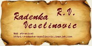 Radenka Veselinović vizit kartica